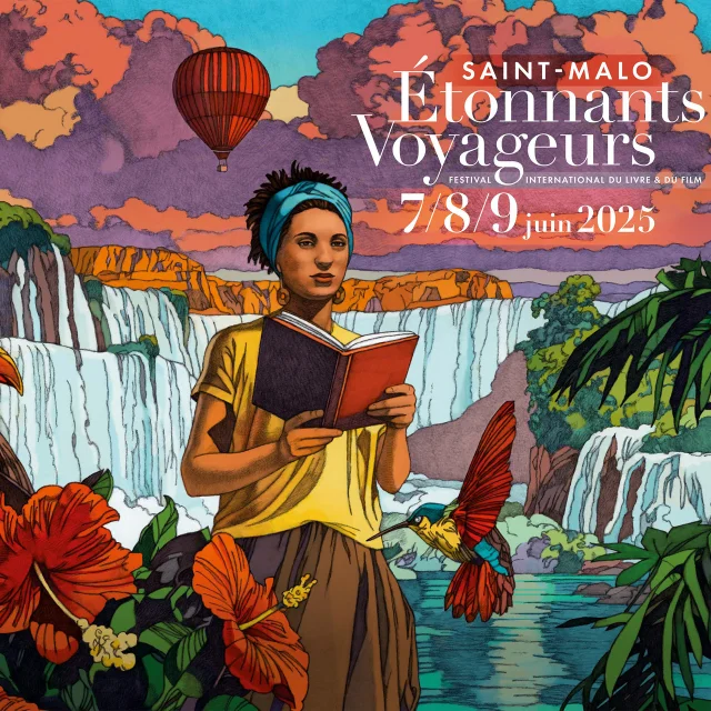 Affiche officielle Etonnants Voyageurs ©Miles Hyman - Evènement 2025